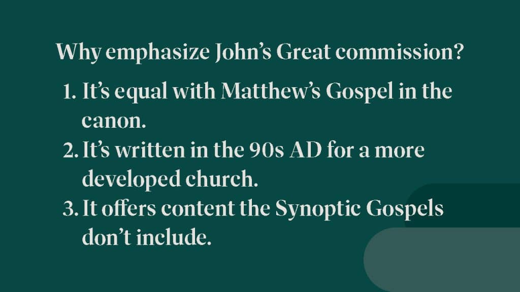 John's Great Commission